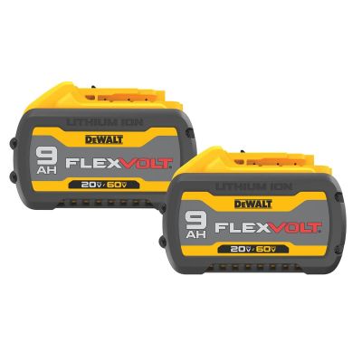 DWTDCB609-2 image(0) - DeWalt 20V/60V MAX* FLEXVOLT 9Ah Battery (2 pk)