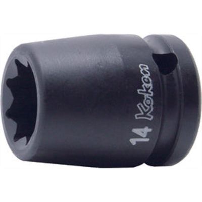 KKN14415M-17 image(0) - Ko-ken USA 14415M-17 1/2 Sq. Dr. Socket 17mm Double Square Length 38mm