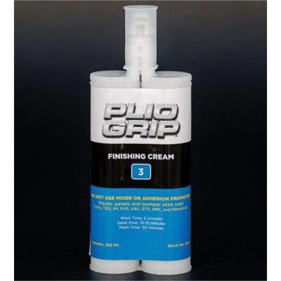 PLI8003 image(0) - PLIO-GRIP 8003 Plastic Repair Finishing Cream, 220 mL Cartridge, Blue (Part A), Yelloe (Part B)