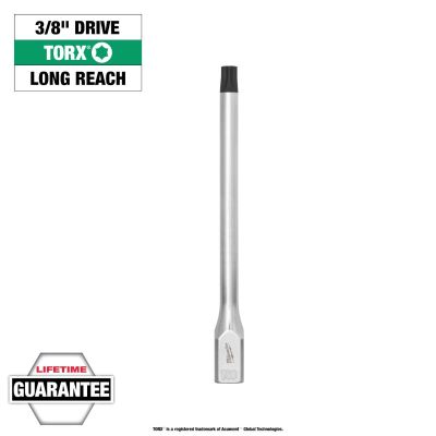 MLW45-34-1071 image(0) - Milwaukee Tool 3/8 Inch Drive T50 Long TORX Bit Socket