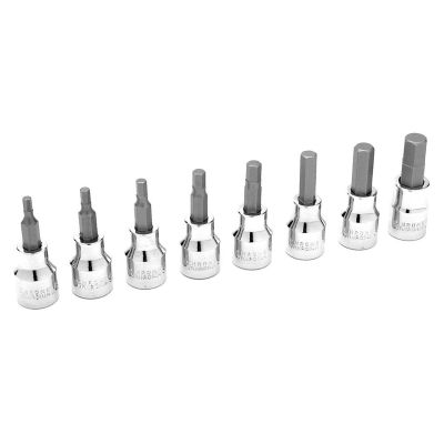 WLMW38870 image(0) - Wilmar Corp. / Performance Tool 8 Piece 3/8" Drive SAE Hex Bit Set