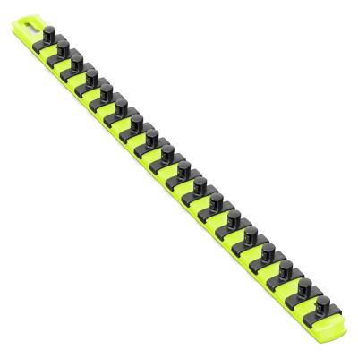 ERN8435HV image(0) - Ernst Mfg. 18&rdquo; Socket Organizer with 18 Twist Lock Clips - HI-VIZ - 3/8"