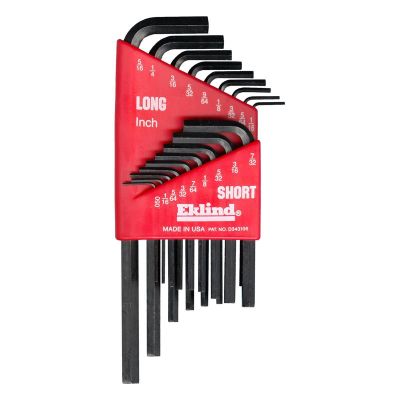 EKL10018 image(1) - Eklind Tool Company HEX KEY SET 18 PC SAE SHORT/LONG