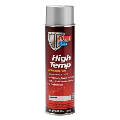 POI44318 image(0) - POR-15 INC 44318 Heat Resistant High Temperature Paint, 15 oz Aerosol Can, Aluminum, 4 hr Curing
