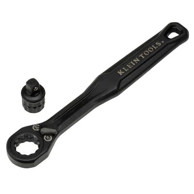 KLE652QS image(0) - Klein Tools Quad-8 Deep-Well Heavy-Duty Impact Flip Sockets, SAE, 3-Piece