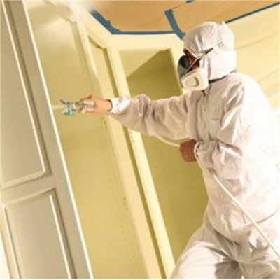 TRC28044 image(0) - TRIMACO SuperTuff 28044 Anti-Static Breathable Painter's Spray Suit, 2X-Large, White, 100% Polyester