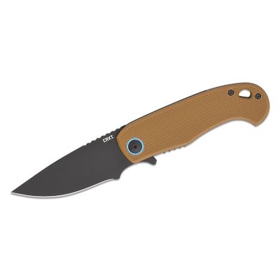 CRK7910 image(0) - CRKT (Columbia River Knife) P.S.D. II AUS 10 EDP Plain Blade Assisted Folding Knife with Liner Lock G10 Handle - Coyote Brown