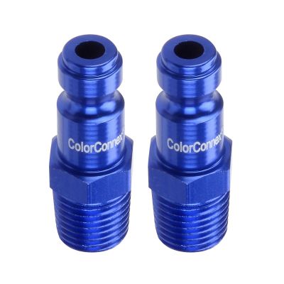 LEGA72440C-2PK image(0) - Legacy Manufacturing ColorConnex Plug, Type C, 1/4" Body, 1/4" MNPT, Blue, 2-Pack
