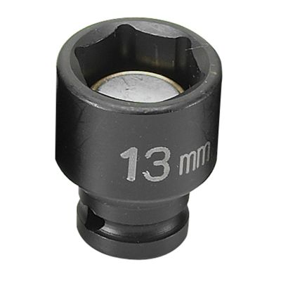 GRE913MG image(0) - Grey Pneumatic 1/4" Drive x 13mm Magnetic Standard Socket