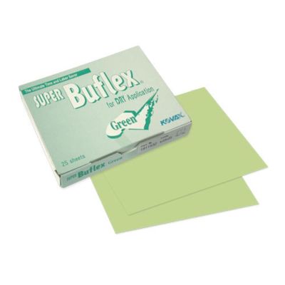 EAG1911532 image(0) - Eagle Abrasives, Inc. KOVAX Super Buflex 191-1532 Super-Tack Buflex Sheet, 130 mm W x 170 mm L, 2000 Grit, K-2000 Grade, Green