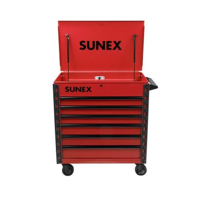 SUN8056FDR image(0) - SUNEX Premium Full Drawer Service Cart - Red