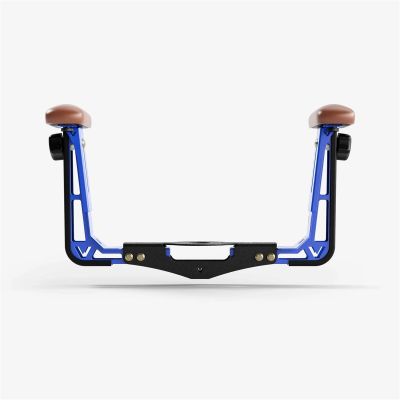 VYPAAA-BR-BL-QHACM image(0) - Vyper Industrial RSM/ESM Armrest Attachment - Brown Cushion ; Blue Supports; QH/ACME