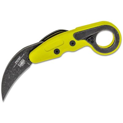CRK4041G image(0) - CRKT (Columbia River Knife) Provoke 1.4116 Stonewash Plain Blade Folding Knife with Kinematic Grivory Handle - Zap