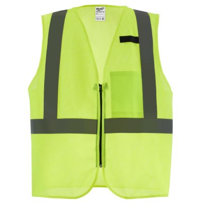 MLW48-73-2252 image(0) - Milwaukee Tool Class 2 High Visibility Yellow Mesh One Pocket Safety Vest - L/XL (ANSI/CSA)