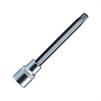 VIMXZN408 image(0) - VIM Tools XZN8 12 Point Triple Sq, 4L Bit And Holder, Black Bit with 3/8 Inch Square Drive Satin Chrome Knurled Holder