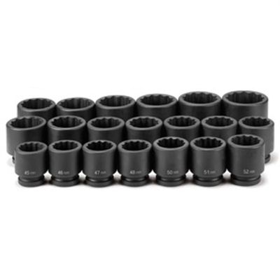 GRE9120M image(0) - Grey Pneumatic 1" Drive 20 Piece Metric Set 45mm to 75mm - 12 Point