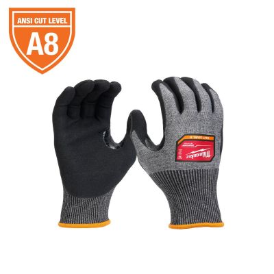 MLW48-73-7020 image(0) - Milwaukee Tool Cut Level 8 High-Dexterity Coated Nitrile Dipped Gloves - S