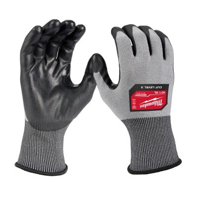 MLW48-73-8733B image(0) - Milwaukee Tool 12 Pair Cut Level 3 High Dexterity Polyurethane Dipped Gloves - XL