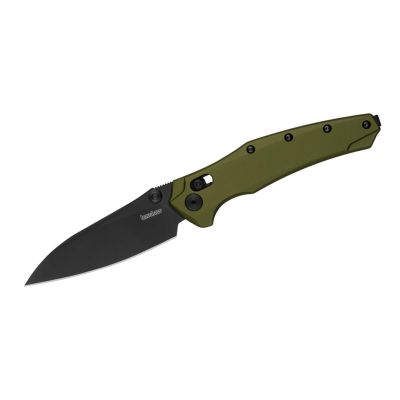 KER6777 image(0) - Kershaw Bareknuckle Manual DuraLock Modified Sheepsfoot Blade EDC Folding Pocket Knife - OD Green