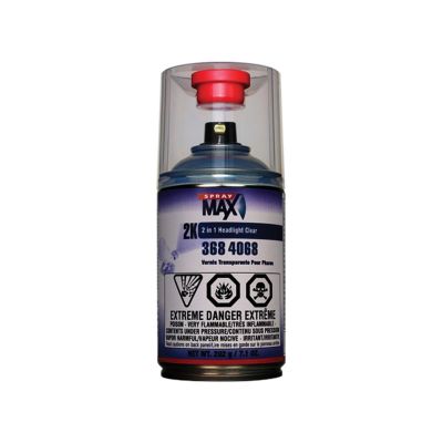 SMX3684068 image(0) - SprayMax 3684068 2K 2-in-1 Clear Coat, 250 mL, Gloss, 58% Solids Content