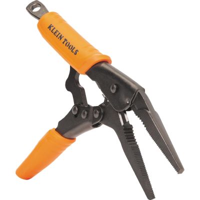 KLE38621 image(0) - Klein Tools C-Clamp Locking Pliers With Swivel Jaws, 9-Inch