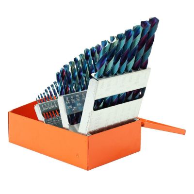 KNK29KK15 image(0) - KnKut 29 Piece Steel Blue Jobber Length Drill Bit Set 1/16" - 1/2" by 64ths