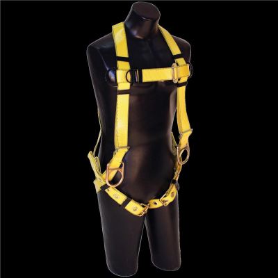 SRW802105 image(0) - FALL SAFE Safety Harness - A-SERIES Polyurethane Coated Web - Vest-Style Positioning - Back / Side, Pass Through, Tongue Buckle - Size: Small