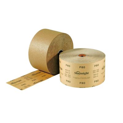SUA22212 image(0) - Sunmight USA Corporation Gold 22212 Open Coated Sheet Roll, 2-3/4 in W x 25 yd L, P240 Grit, Premium Aluminum Oxide Abrasive