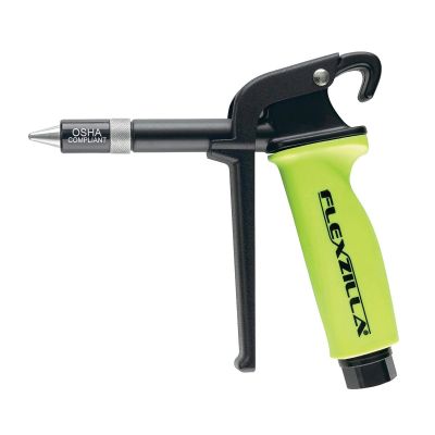 LEGAG1102FZ image(0) - Legacy Manufacturing Flexzilla X3 Blow Gun with Quiet-Flo Safety Nozzle,  ZillaGreen