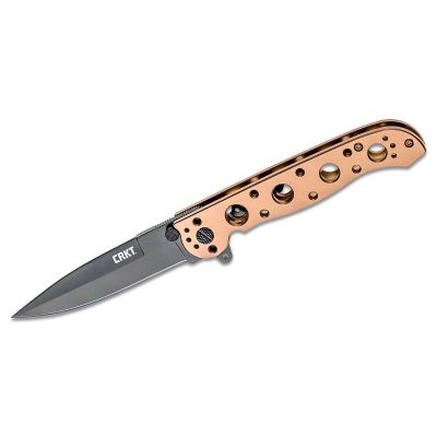 CRKM16-03BK image(0) - CRKT (Columbia River Knife) M16-03BK 12C27 Oxide Plain Blade Folding Knife with Frame Lock Stainless Steel Handle - Black/Tan