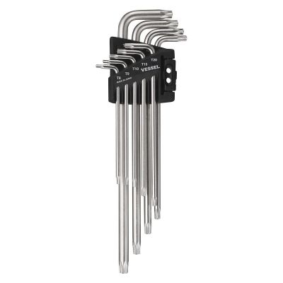 VES8509TXHU image(1) - Vessel Tools Tamper-proof TORX L-Key Wrench 9PC. Set No.8509TXHU