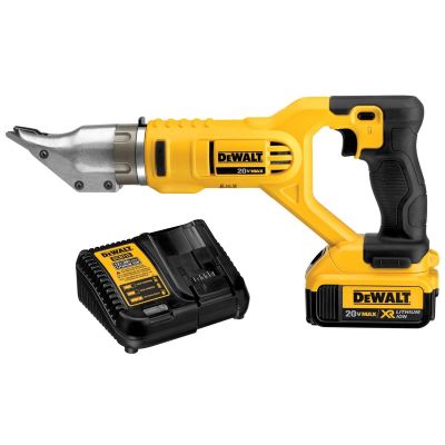 DWTDCS491M2 image(0) - DEWALT 20V Max Metal Shear Kit, Swivel Head, 18Ga