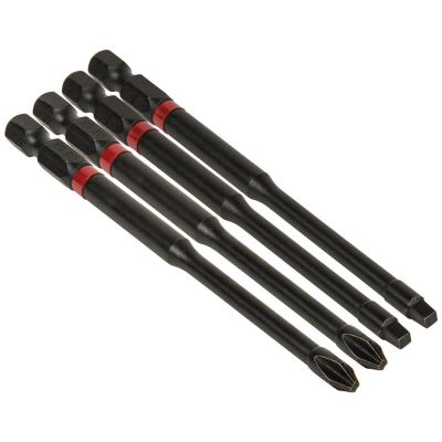 KLE32797 image(0) - Klein Tools Pro Impact Power Bits, #2 Square, 5-Pack