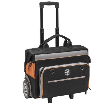 KLE55452RTB image(0) - Klein Tools Tool Bag, Tradesman Pro Rolling Tool Bag, 24 Pockets, 19-Inch