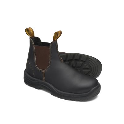 BLU172-140 image(0) - Blundstone Blundstone 172 Steel Toe Elastic Side Slip-On Boots, Kick Guard, Water Resistant, Stout Brown