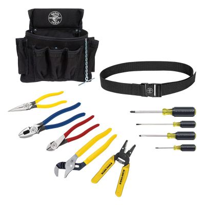 KLE92911 image(0) - Klein Tools Apprentice Tool Set with Tool Belt and Pouch, 11-Piece