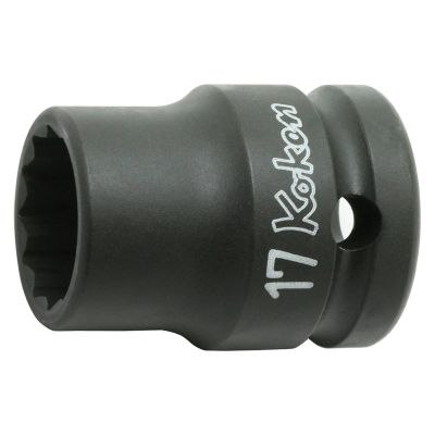 KKN14406A-1 image(0) - Ko-ken USA 14406A-1 1/2 Sq. Dr. Socket 1 12 point Length 38mm Thin walled