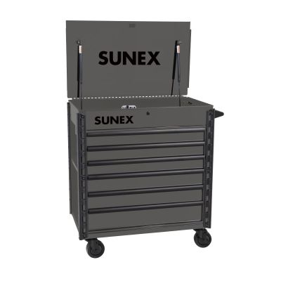 SUN8056FDGRY image(0) - SUNEX Premium Full Drawer Service Cart - Grey