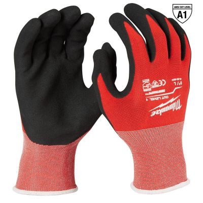 MLW48-22-8902 image(0) - Milwaukee Tool Cut Level 1 Coated Nitrile Dipped Gloves - L