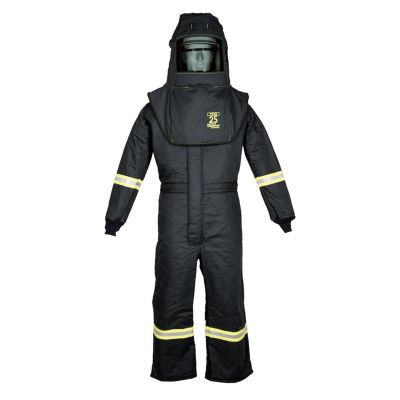 OBRTCG3A-XL image(0) - OBERON Suit Kit - Arc Flash - 25 Cal TCG - Comes with Hood and Coveralls - Color: Black - Size: XL