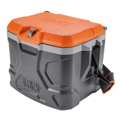 KLE55582 image(0) - Klein Tools Double Zipper Bag, 10 x 6-Inch, Orange