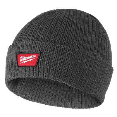 MLWM750G image(0) - Milwaukee Tool Rib-Knit Cuffed Beanie - Grey