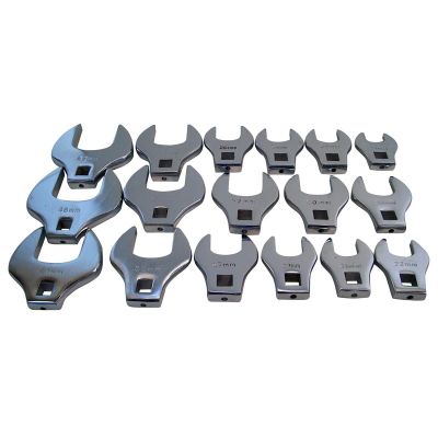 V8T7917 image(0) - V-8 Tools 17 Piece Jumbo Metric Crowfoot Wrench Set
