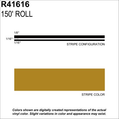 SHR41616 image(0) - SHARPLINE CONVERTING INC MS, 1/4" X 150'; Gold Metallic