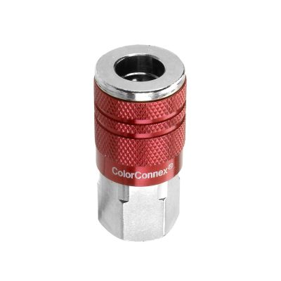 LEGA73410D image(0) - Legacy Manufacturing ColorConnex Coupler, Type D, 1/4" Body, 1/4" FNPT, Red