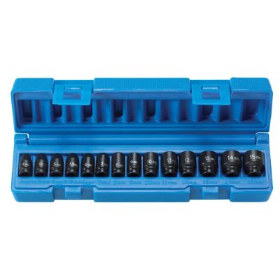 GRE9714M image(0) - Grey Pneumatic 1/4" Surface Drive 14 Piece Standard Metric Set