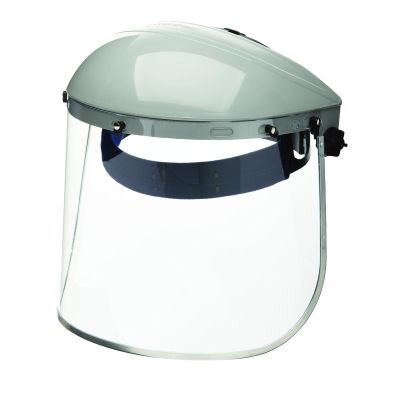 SRWS30110 image(0) - Sellstrom Face Shield - 301 Series - 8" x 15.5" x 0.40" Window - Clear, Aluminum Bound - Ratcheting Headgear - Single Crown