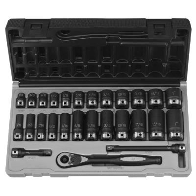 GRE81627RD image(0) - Grey Pneumatic 3/8" Drive 27 Piece Fractional Std & Deep Duo-Socket Set - 6 Point