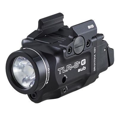 STL69437 image(0) - Streamlight TLR-8 X G Sub (SIG SAUER P365/XL Closed Rail Systems*) - Includes High and Low Switches, (1) CR123A Lithium Battery, Multi-Tool, and Mounting Kit with Key - Box - Black