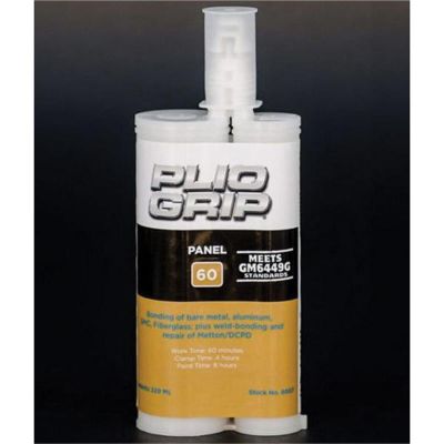 PLI8007 image(0) - PLIO-GRIP Panel 60 8007 Plastic Panel Bonding, 220 mL Cartridge, White (Part A), Tan (Part B)